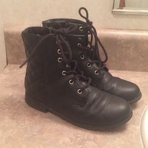 Black Combat Boots Winter